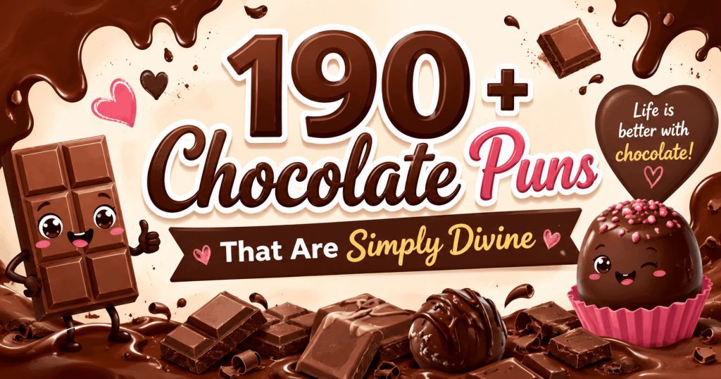 collection of chocolate puns for Instagram captions