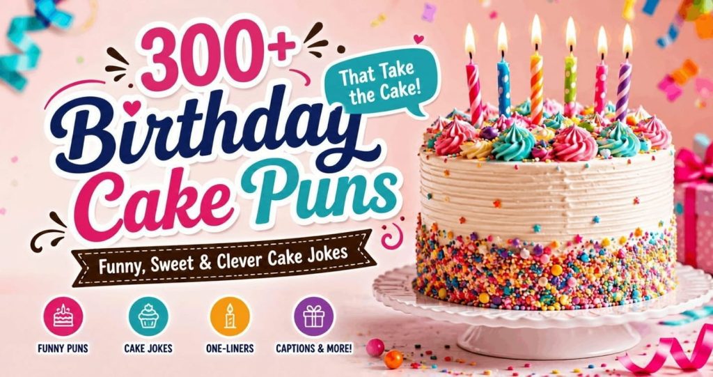300+ funny cake puns and cake jokes