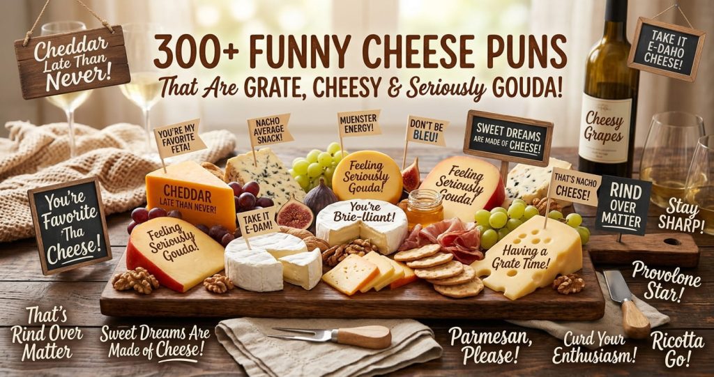 funny cheese puns that are grate, cheesy and seriously gouda