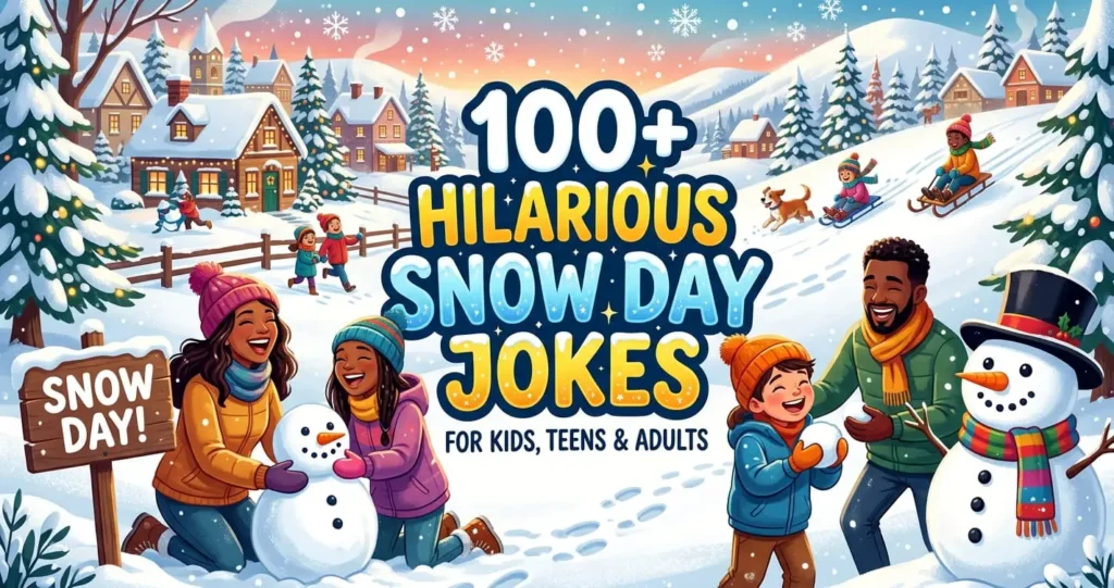 hilarious snow day jokes for kids, teens and adults