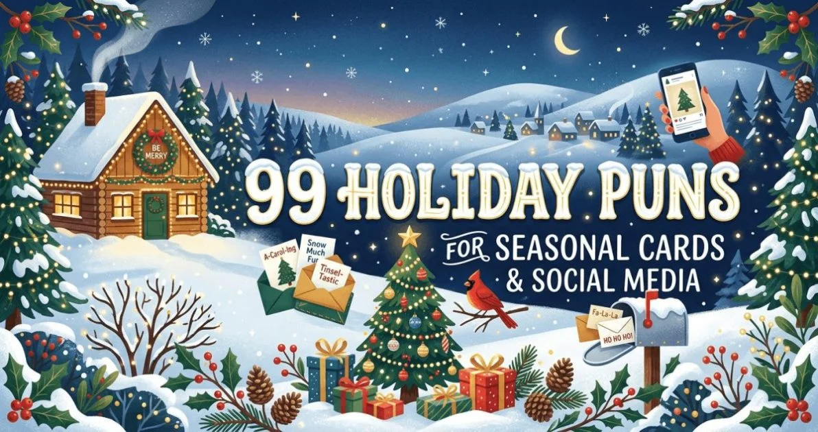 Holiday Puns for Seasonal Cards and Social Media