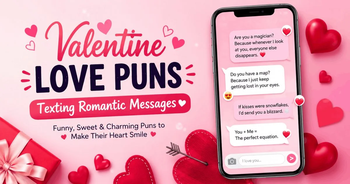 Valentine Love Puns for Texting and Romantic Messages