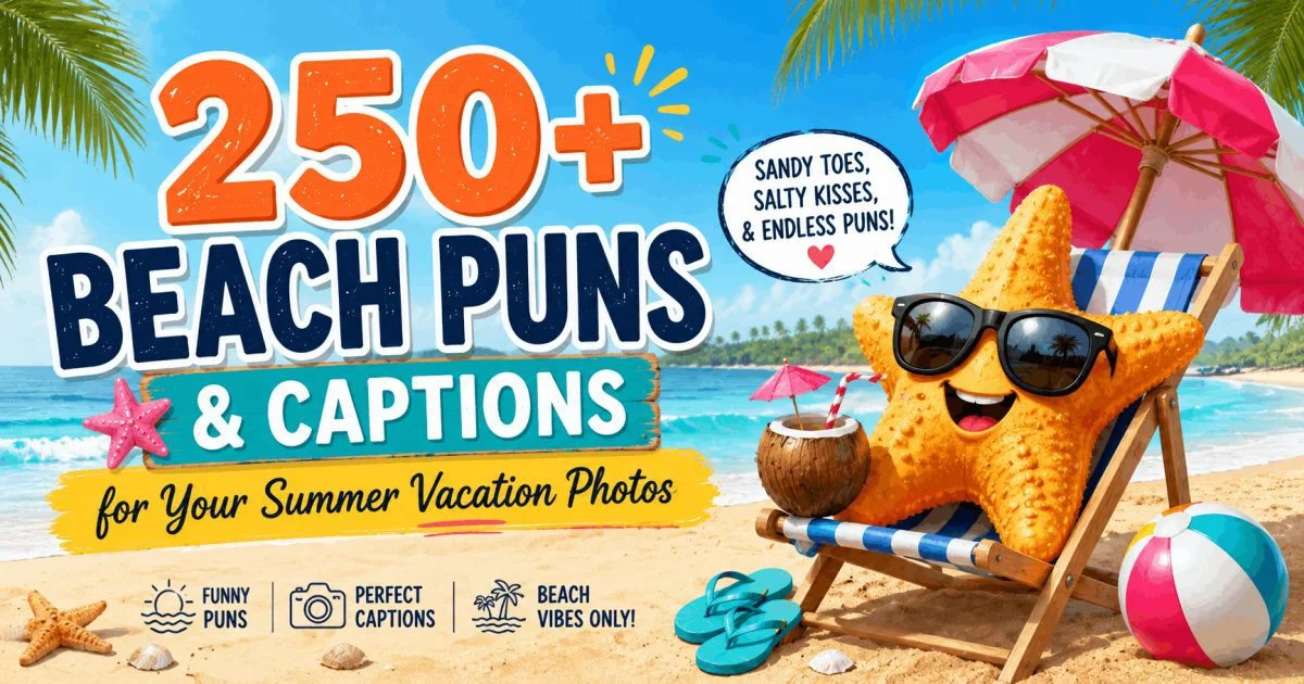 funny beach puns and captions for summer vacation photos