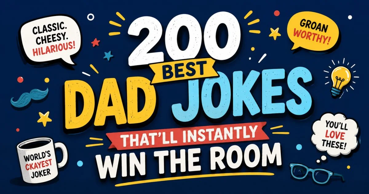 best dad jokes list for kids and adults with funny one-liners