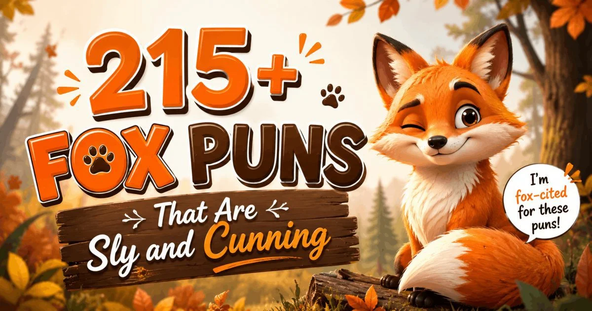 collection of fox puns for Instagram captions