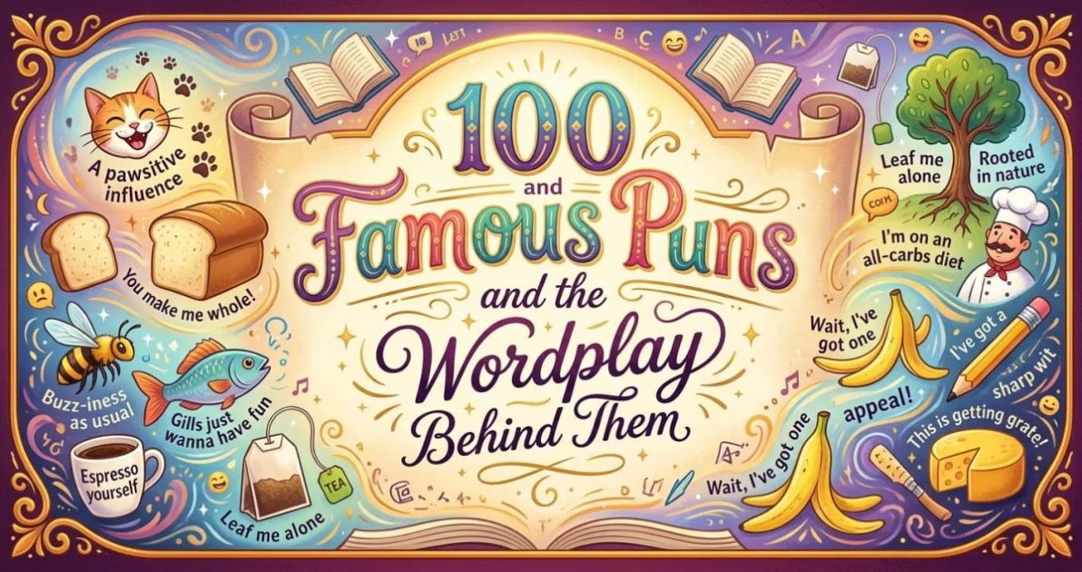 100 famous puns and the wordplay behind them