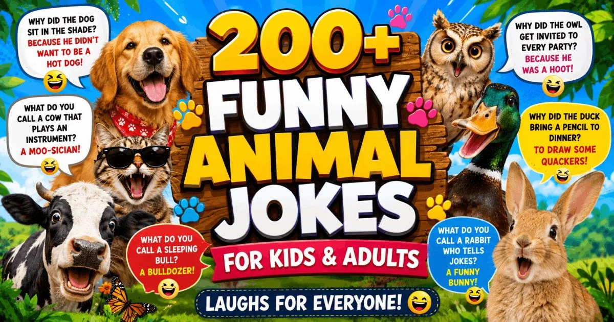 200+ Funny Animal Jokes for Kids and Adults – Cute and Hilarious Animal Humor