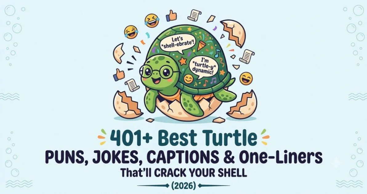 Best Turtle Puns, Jokes & Captions