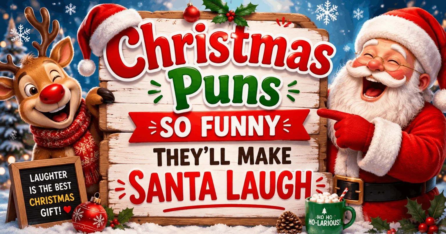Christmas Puns So Funny They'll Make Santa Laugh 1 A collection of Christmas Puns