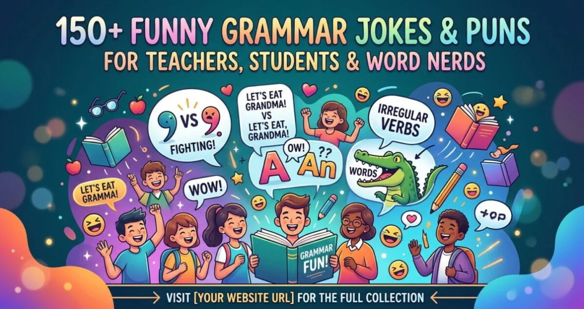 Funny Grammar Jokes & Puns for Teachers, Students & Word Nerds