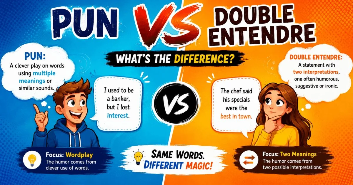 Pun vs Double Entendre Difference Between Wordplay and Double Meanings