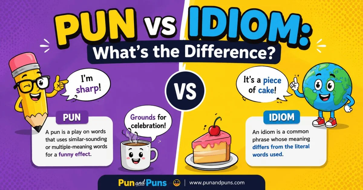 Pun vs Idiom: Difference Between Puns and Idioms