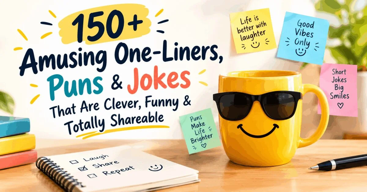 Amusing One-Liners, Puns & Jokes