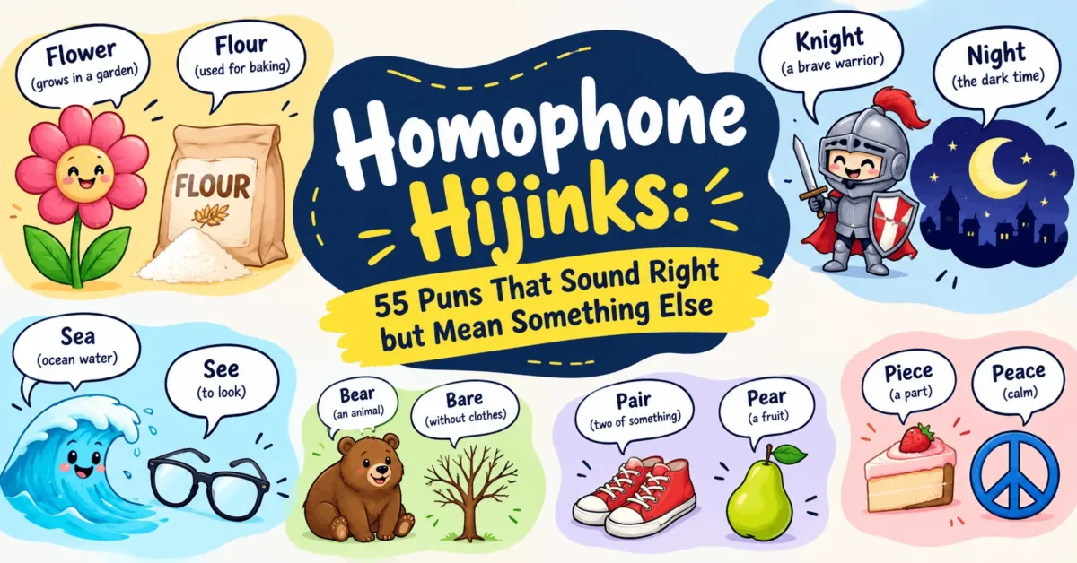 Homophone Puns 55 Hilarious Jokes That Sound Alike