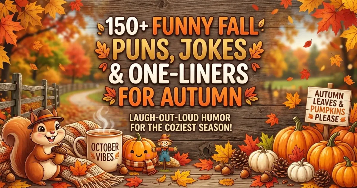 funny fall puns, jokes and one-liners for autumn